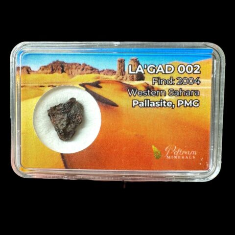 Meteorit Pallasit La’gad 002 – 1,37g  – Západní Sahara