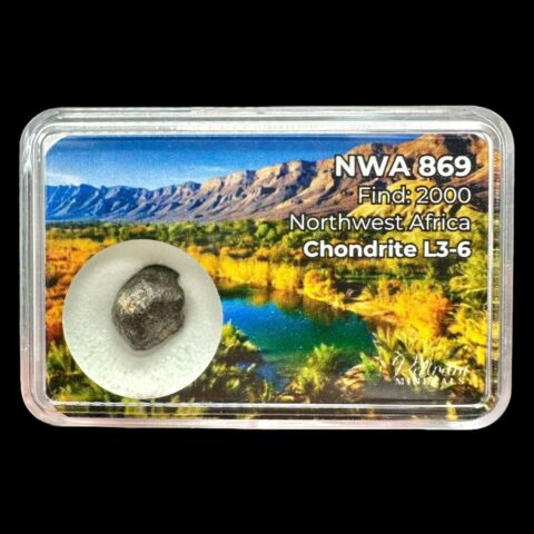 Meteorit NWA 869 – 0,9g – Severozápadní Afrika