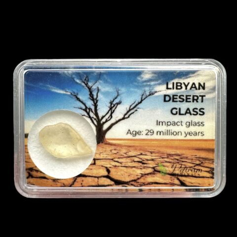 Libyjské pouštní sklo v krabičce