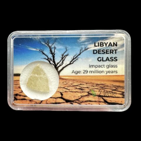 Libyjské pouštní sklo v krabičce