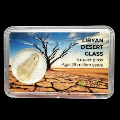 Libyjské pouštní sklo v krabičce
