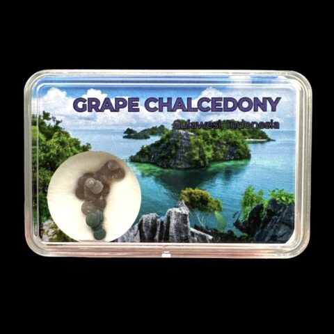 Hroznový chalcedon v krabičce – Sulawesi – Indonésie