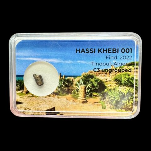Meteorit Hassi Khebi 001 – 0,08g – Alžírsko