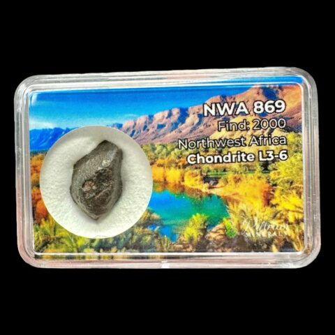 Meteorit NWA 869 – 1,7g – Severozápadní Afrika