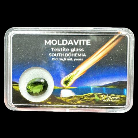 Broušený vltavín v krabičce 2,45ct