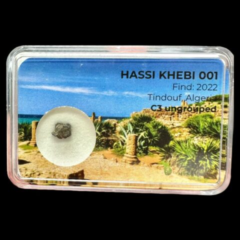 Meteorit Hassi Khebi 001 – 0,09g – Alžírsko