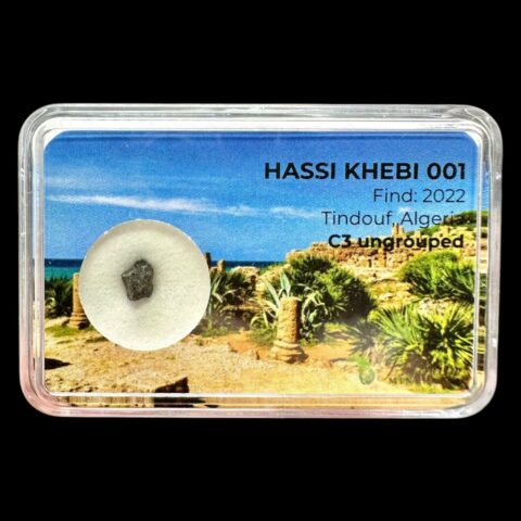 Meteorit Hassi Khebi 001 – 0,09g – Alžírsko