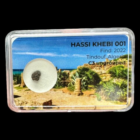 Meteorit Hassi Khebi 001 – 0,07g – Alžírsko