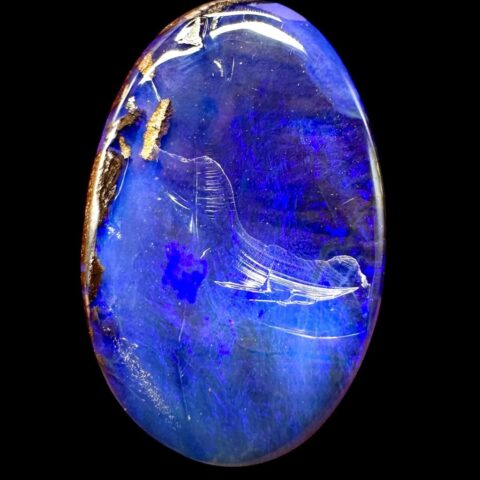 Boulder opál 7,4ct – Kabošon – Winton, Queensland, Austrálie