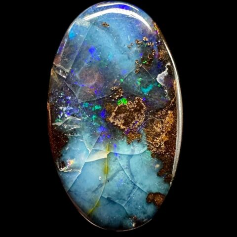Boulder opál 7,8ct – Kabošon – Winton, Queensland, Austrálie