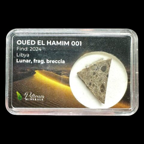 Lunární meteorit Oued el Hamim 001 – 1,3g – Libye