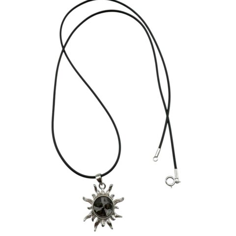 Kožená bužírka se stříbrným zapínáním 51 cm, šířka 1,5 mm