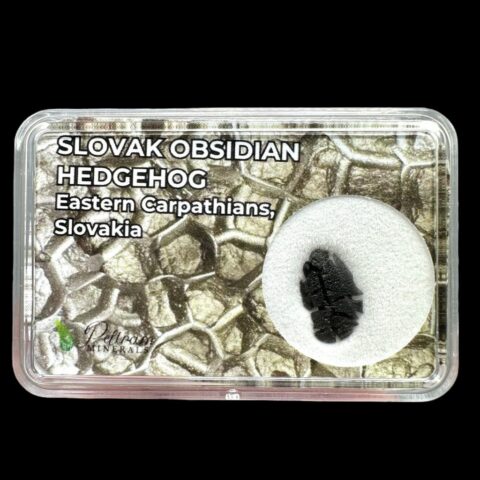 Slovenský obsidián – ježek 0,1g – v krabičce