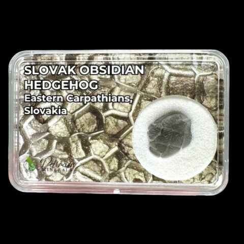 Slovenský obsidián – ježek 0,2g – v krabičce