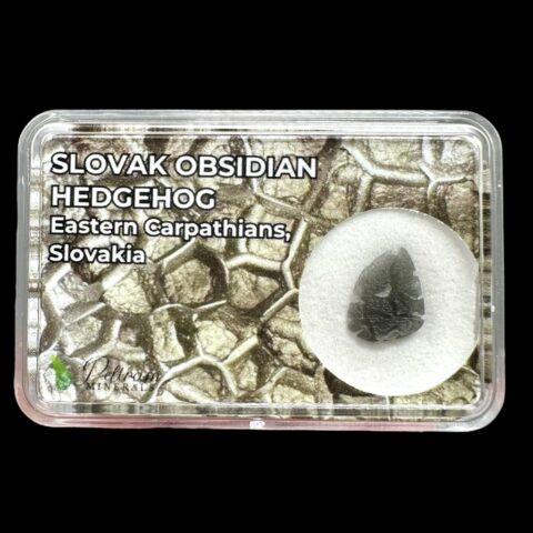 Slovenský obsidián – ježek 0,2g – v krabičce