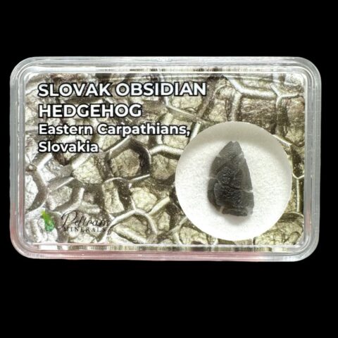 Slovenský obsidián – ježek 0,4g – v krabičce