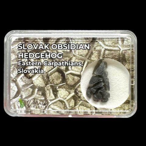 Slovenský obsidián – ježek 0,9g – v krabičce