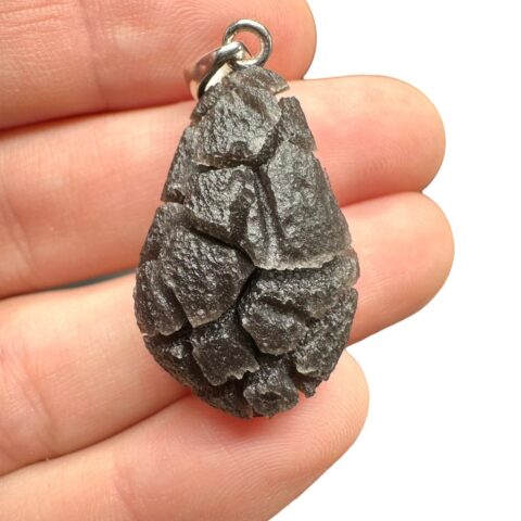 Stříbrný přívěsek ze slovenského obsidiánu 6,5g