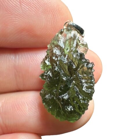 Stříbrný vltavínový přívěsek 2,8g