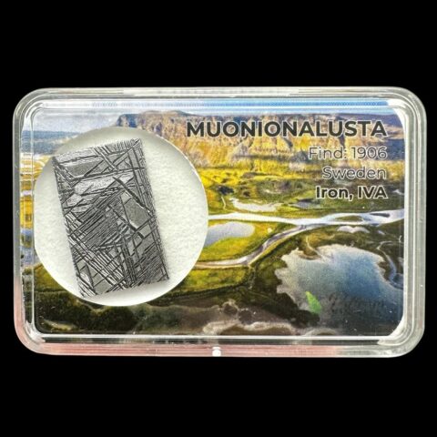 Meteorit Muonionalusta 3,4g – Extra kvalita – Norrbotten, Švédsko