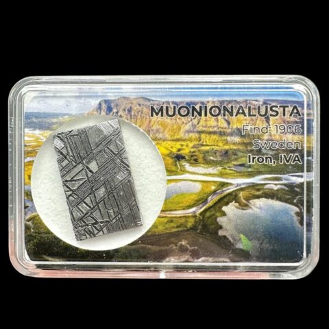 Meteorit Muonionalusta 3,4g – Extra kvalita – Norrbotten, Švédsko