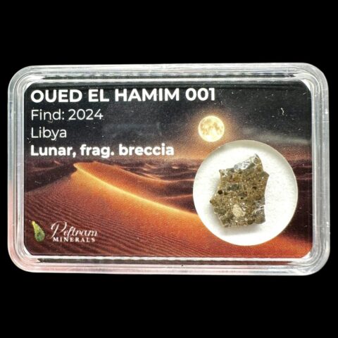 Lunární meteorit Oued el Hamim 001 – 0,7g – Libye