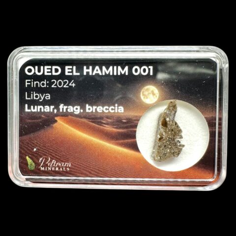 Lunární meteorit Oued el Hamim 001 – 0,6g – Libye