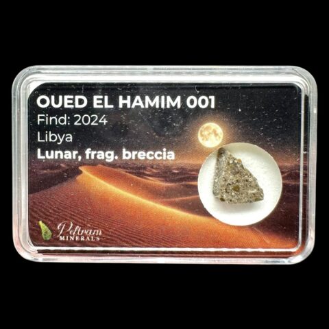 Lunární meteorit Oued el Hamim 001 – 0,4g – Libye