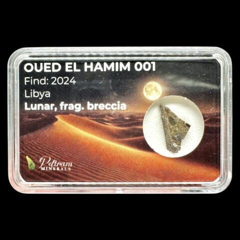 Lunární meteorit Oued el Hamim 001 – 0,3g – Libye