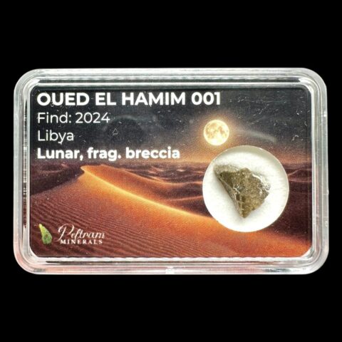 Lunární meteorit Oued el Hamim 001 – 0,4g – Libye
