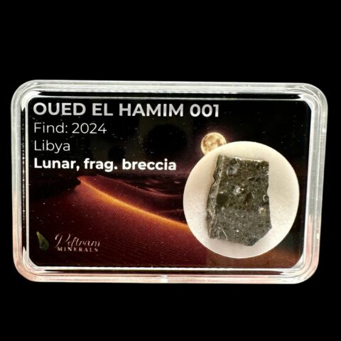 Lunární meteorit Oued el Hamim 001 – 1,4g – Libye