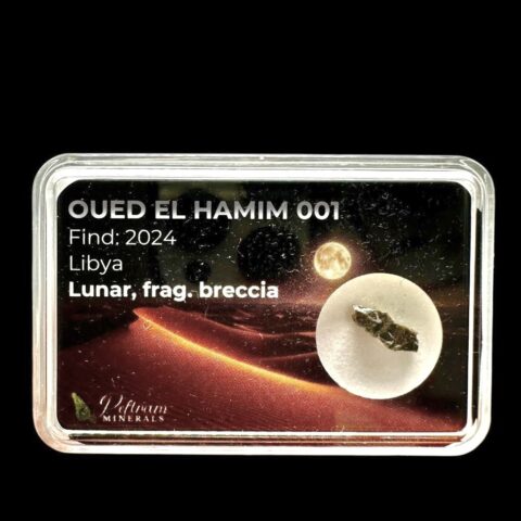 Lunární meteorit Oued el Hamim 001 – 0,1g – Libye