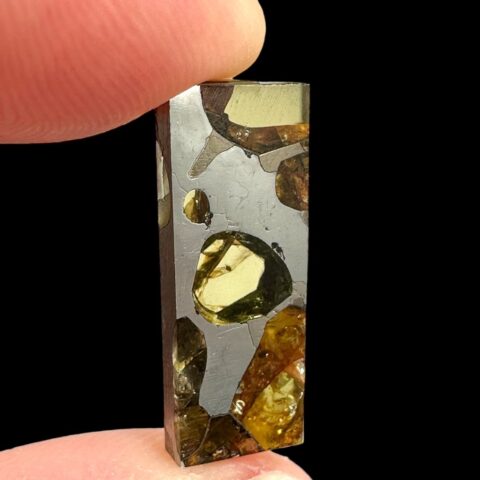 Meteorit Pallasit Brahin 1,8g – Extra kvalita – Bělorusko