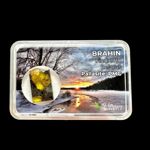 Meteorit Pallasit Brahin 1,6g – Extra kvalita – Bělorusko