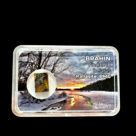 Meteorit Pallasit Brahin 0,7g – Extra kvalita – Bělorusko