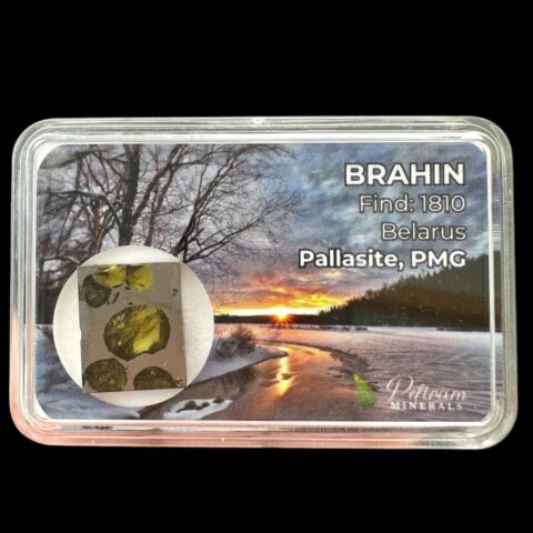 Meteorit Pallasit Brahin 2,4g – Extra kvalita – Bělorusko