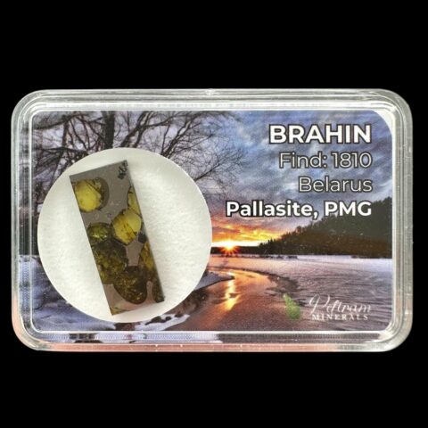 Meteorit Pallasit Brahin 2g – Extra kvalita – Bělorusko