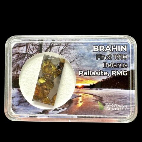 Meteorit Pallasit Brahin 2g – Extra kvalita – Bělorusko