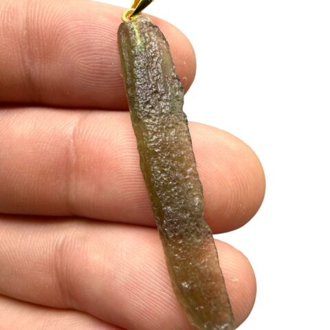 Pozlacený vltavínový přívěsek 1,45g