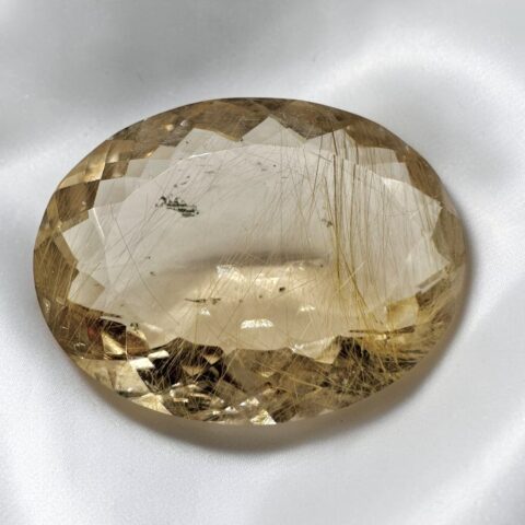 Broušená záhněda s rutilem z Brazílie 28,8ct