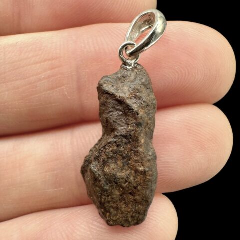 Stříbrný přívěsek z kamenného meteoritu NWA X 1,6g