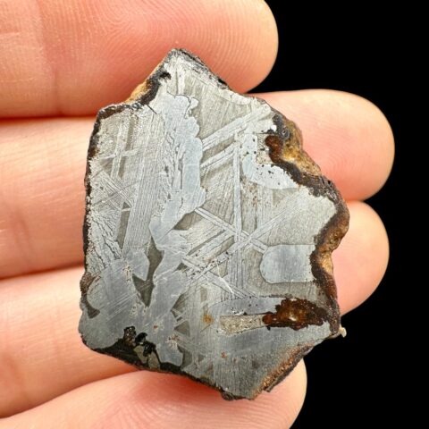 Meteorit Pallasit Sericho 19,9g / koncový řez – Keňa