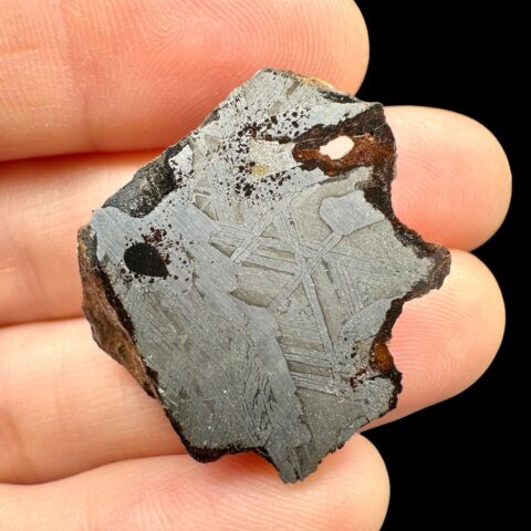 Meteorit Pallasit Sericho 14,5g / koncový řez – Keňa