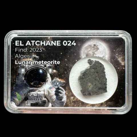 Lunární meteorit El Atchane 024 – 0,9g – Alžírsko