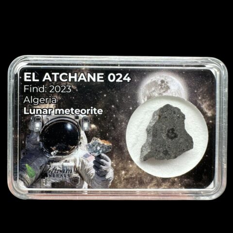 Lunární meteorit El Atchane 024 – 0,8g – Alžírsko