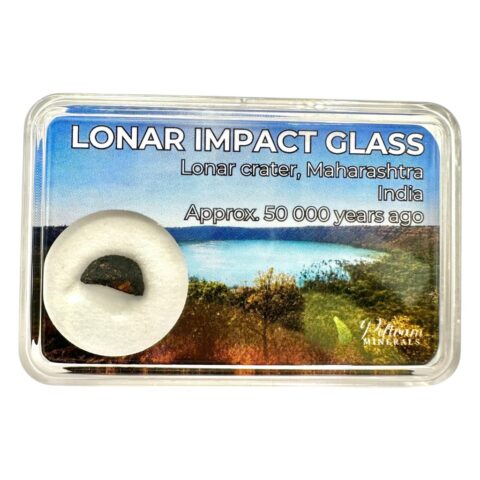 Impaktní sklo Lonar 0,19g – Kráter Lonar, Maháráštra, Indie