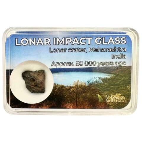 Impaktní sklo Lonar 0,96g – Kráter Lonar, Maháráštra, Indie