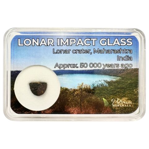 Impaktní sklo Lonar 0,22g – Kráter Lonar, Maháráštra, Indie